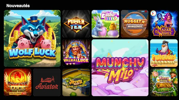 GRATOWIN CASINO Banque games